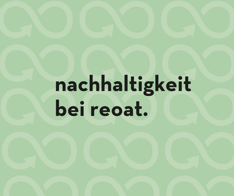 Nachhaltigkeit bei reoat Schriftzug