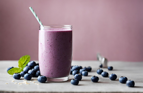 Blaubeer-Hafer Smoothie