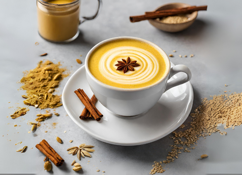 vegane goldene milch vegan goldener Haferdrink latte