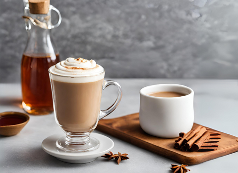 Maple Latte haferdrink vegan veganer latte mit ahornsirup 