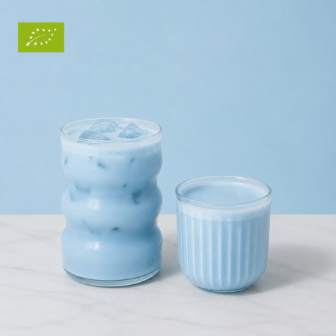 heißer Chai Latte blau oder Iced Chai Latte