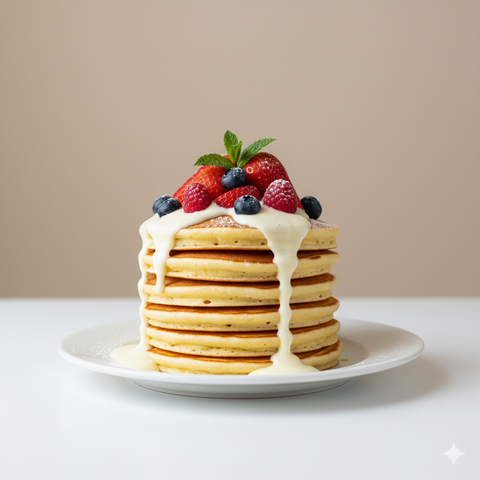 reoat® Veganer Profi-Pancake Mix – Fluffig, Goldbraun & Blitzschnell (Wasser drauf & fertig!)