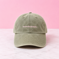 cap Matchamaus grün mit rosa Schriftzug