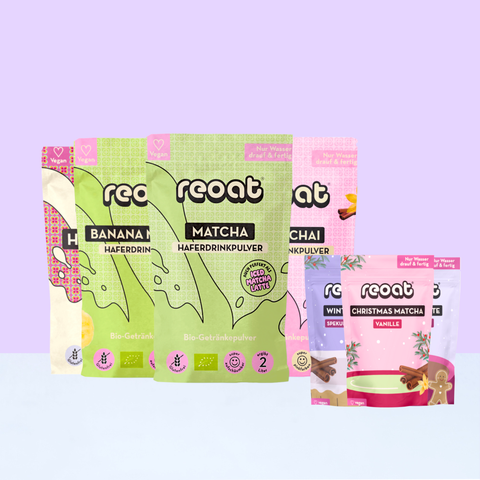 🔥 reoat All-in-One Drink Dream – Trenddrinks, Winter Lattes & Barista Haferdrink (4x 200g + 3x 35g)