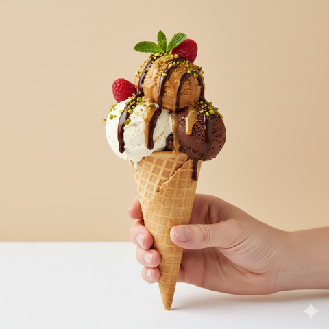 reoat® Veganer Profi-Waffelhörnchen Mix – Knusper-Hörnchen (Wasser drauf & fertig!)