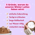 Winterliches Getränkeset als Geschenkidee – Matcha, Gingerbread Latte und Spekulatius Chai für die Adventszeit.